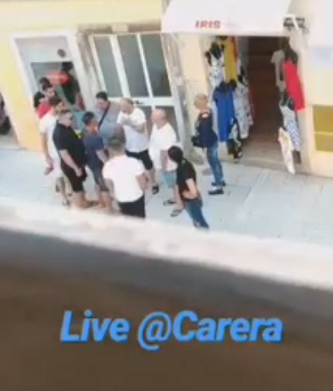 Tučnjava u ulici Carera u Rovinju (Foto: Facebook video screenshot)